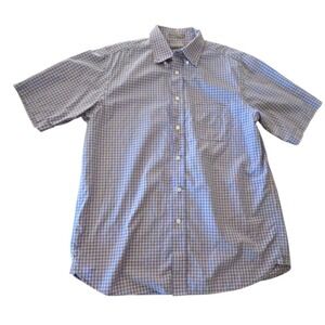 Daniel Cremieux Signature‎ Coll Blue Plaid Button Down Shirt Cotton SZ L #492